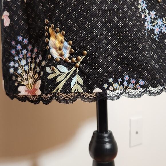 MAEVE Black Floral One Shoulder Shift Dress, Size 6 - Picture 9 of 14